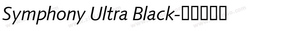 Symphony Ultra Black字体转换